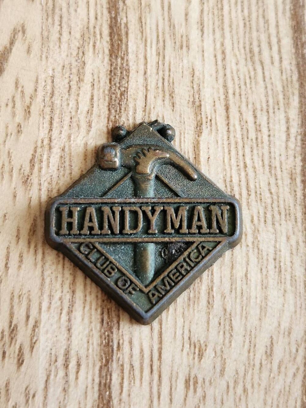Handyman Club of America charm bronze hammer tool
